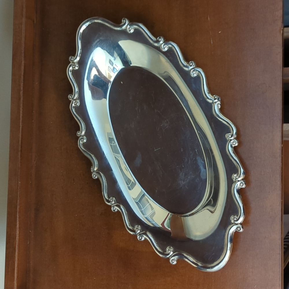 F.B. Rogers Silver-Plate Oval Bread Tray